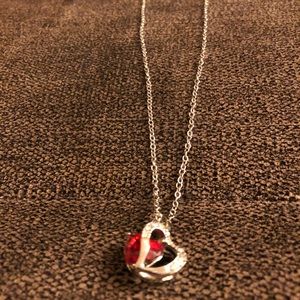 Sapphire Stone silver necklace